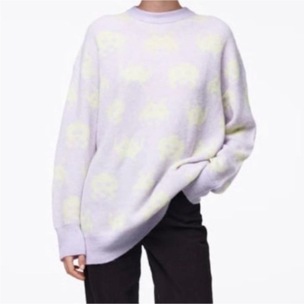 Zara Space Invader Sweater Purple